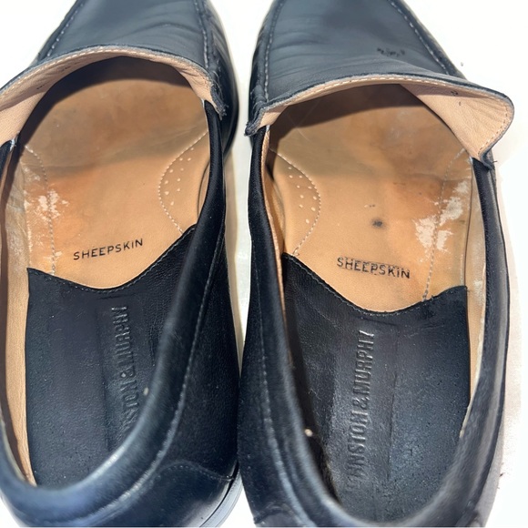 Johnston Murphy Men's Loafers 9.5 M Soft Black Sheepskin Leather Anti Slip - Picture 9 of 10